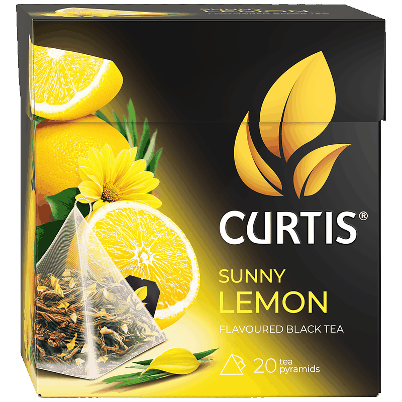 Чай Curtis Sunny Lemon черный, 20 пирамидок, 34 г
