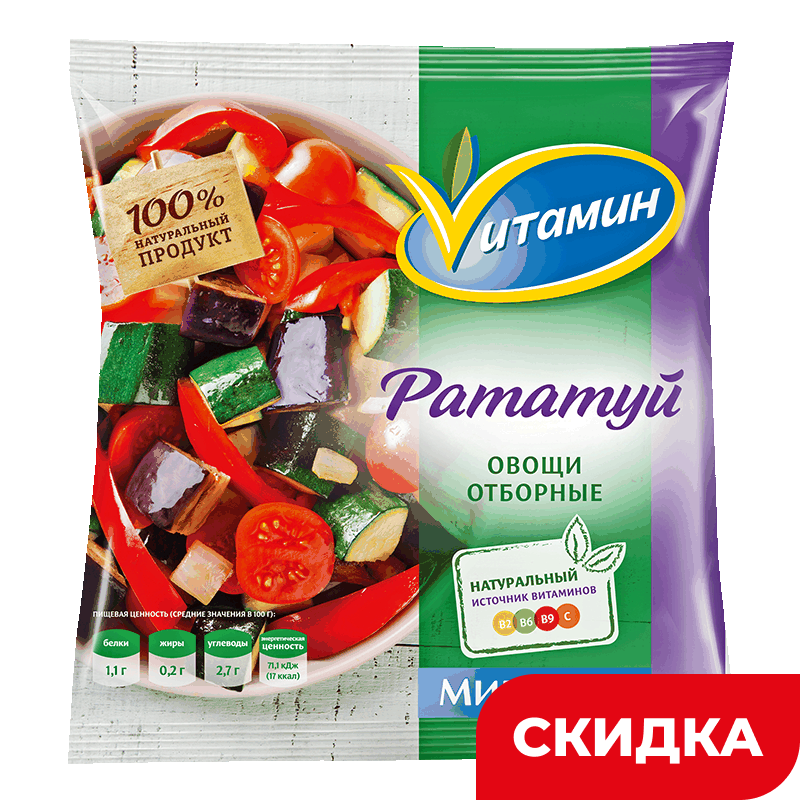Смесь овощная Мираторг Рататуй, 400 г Смесь овощная Мираторг Рататуй, 400 г