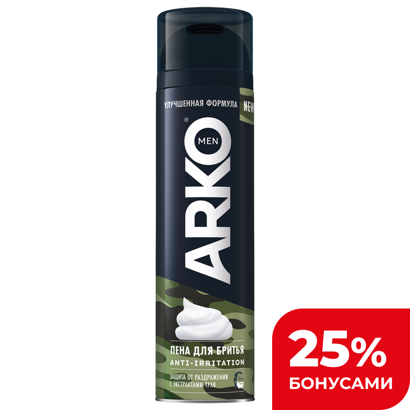 Пена для бритья Arko Men Anti-Irritation, 200 мл