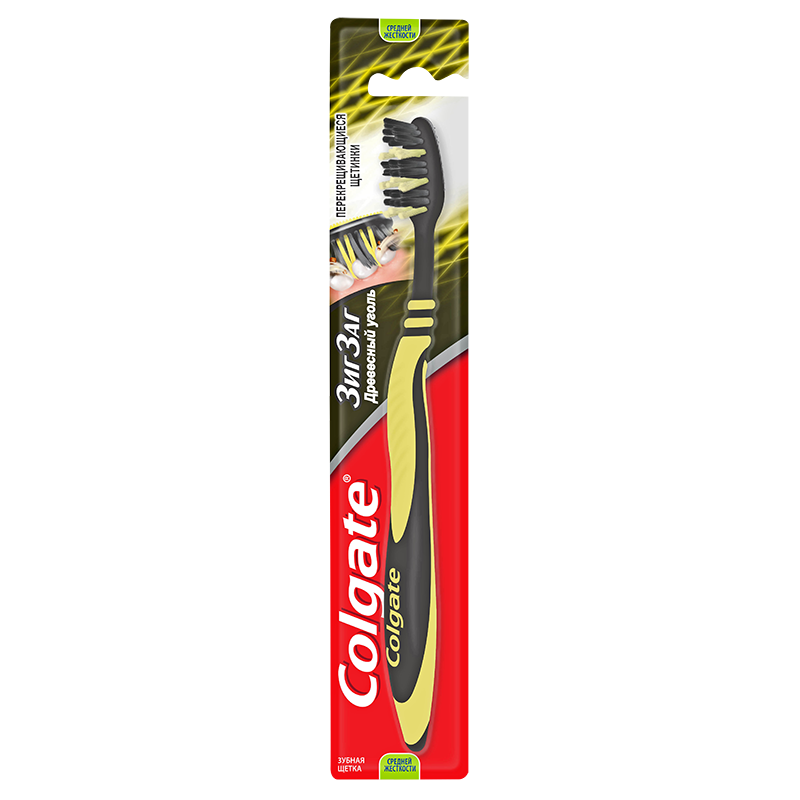 Зубная щётка Colgate ЗигЗаг Древесный уголь