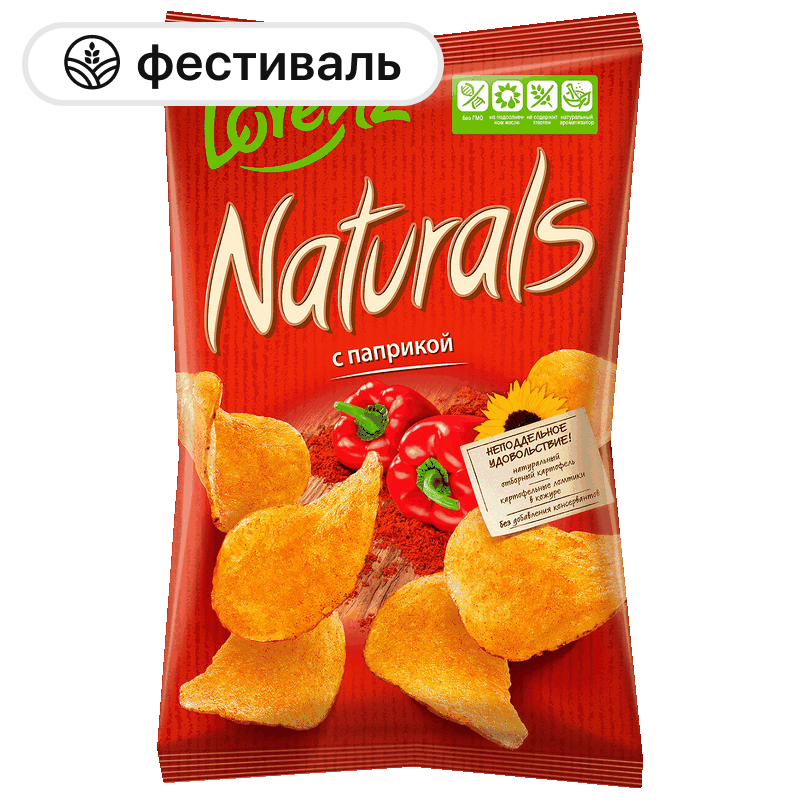 Чипсы Lorenz Naturals с паприкой, 100 г