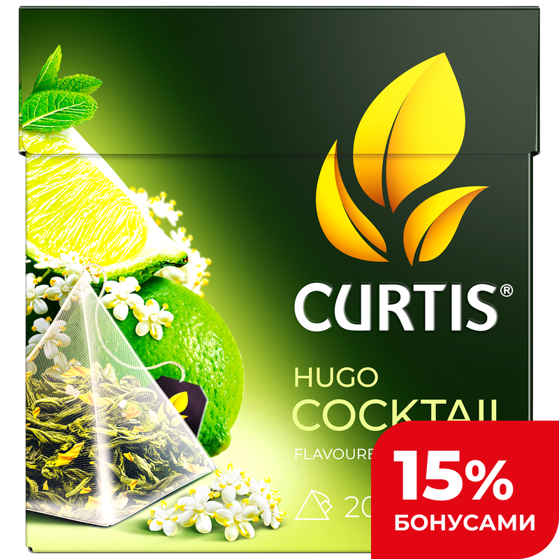 Чай зеленый Curtis  Hugo Cocktail, 20 пирамидок, 36 г