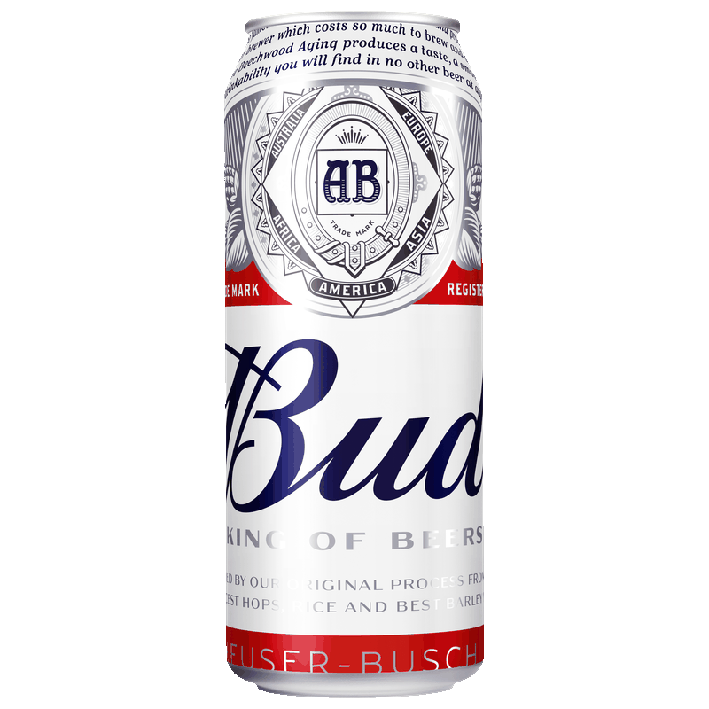 Пиво светлое Bud пастеризованное фильтрованное 5%, 0,45 л