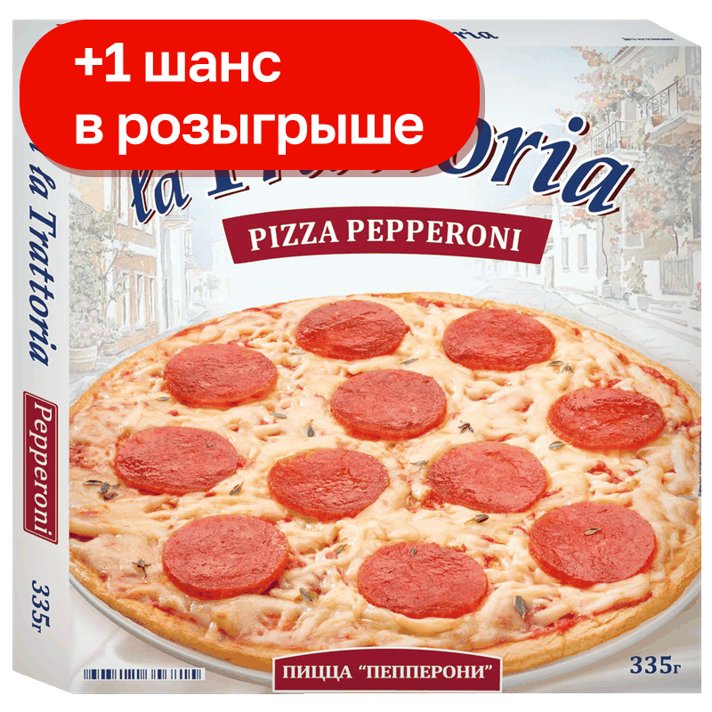 Пицца La Trattoria Пепперони, 335 г