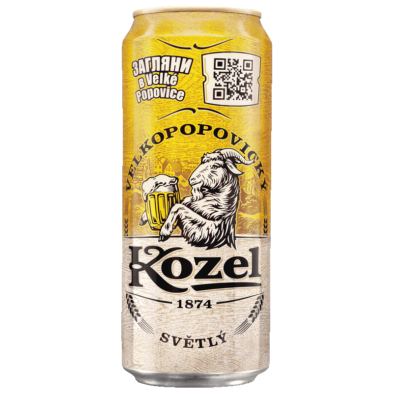 Пиво светлое Velkopopovicky Kozel 4%, 0,45 л