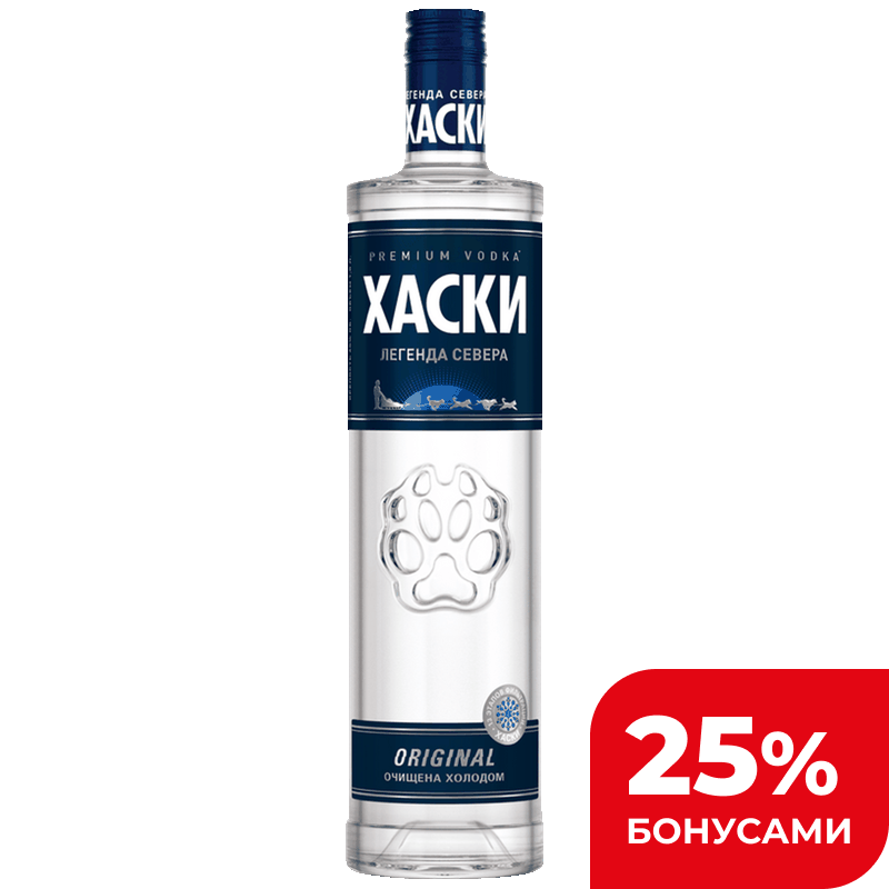 Водка Хаски 40%, 1 л
