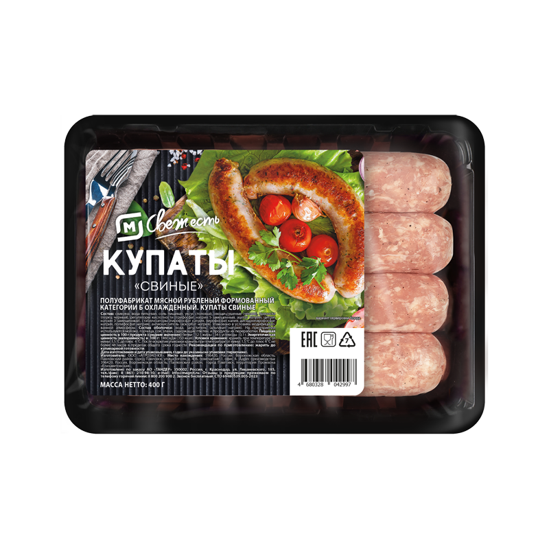 Купаты М Свежесть свиные охлаждённые, 400 г