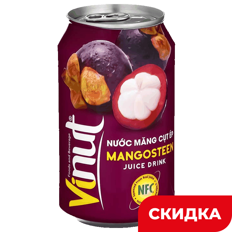Напиток Vinut сокосодержащий Мангостин, 330 мл