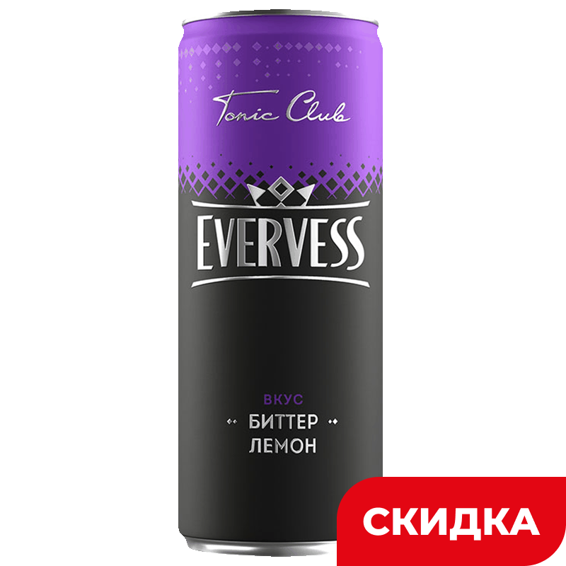 Напиток Evervess Тоник Биттер Лемон, 0,33 л