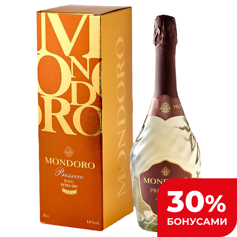 Вино игристое Mondoro Prosecco белое сухое, 0,75 л