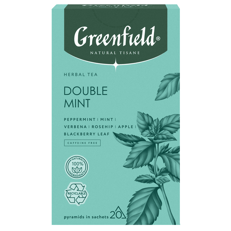 Чайный напиток Greenfield Natural Tisane Double Mint, 20 пирамидок
