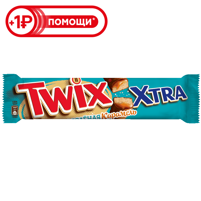 Батончик шоколадный Twix Xtra Соленая карамель, 82 г 