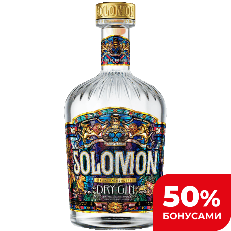 Джин Solomon Dry 40%, 0,5 л 