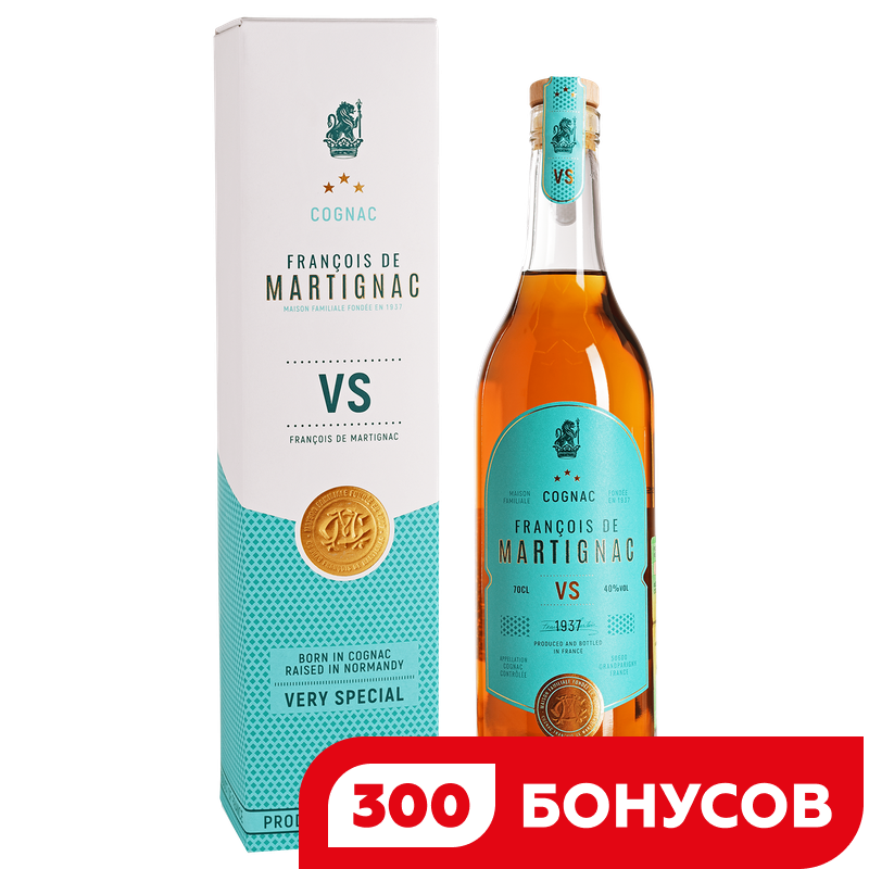 Коньяк Франсуа Де Martignac VS, 40%, 0,7 л