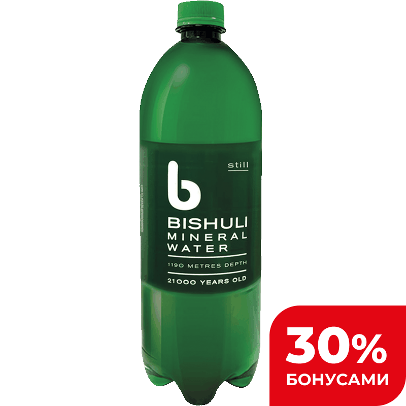 Вода минеральная Bishuli лечебно-столовая негазированная, 1 л