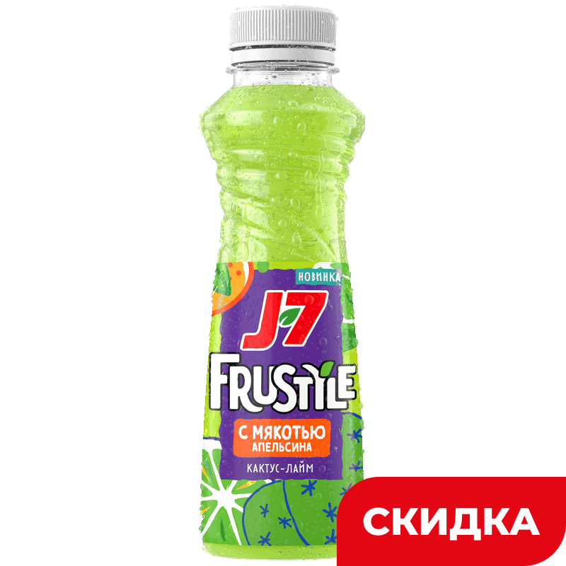 Напиток J7 Frustyle кактус/лайм, 0,385 л