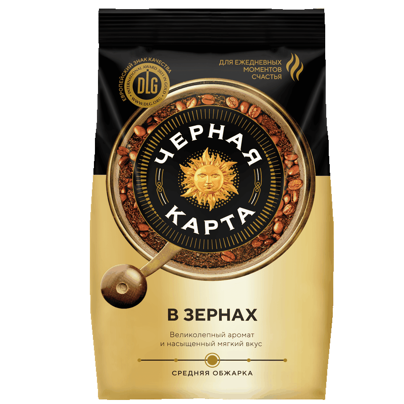 Кофе Черная карта зерновой, 1000 г