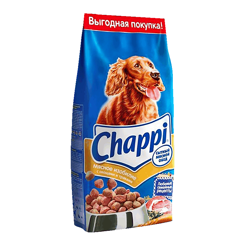 Корм для собак Chappi Мясное изобилие с овощами и травами, 15 кг