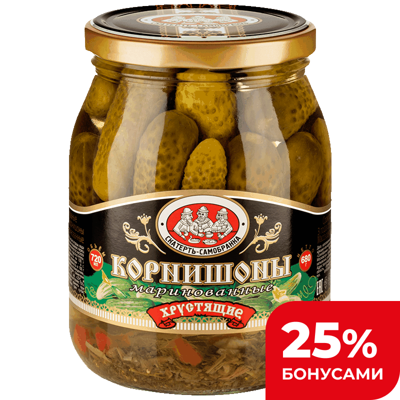 Корнишоны Скатерть-Самобранка, 720 мл