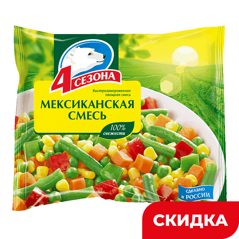 Смесь овощная 4 Сезона Мексиканская, 400 г
