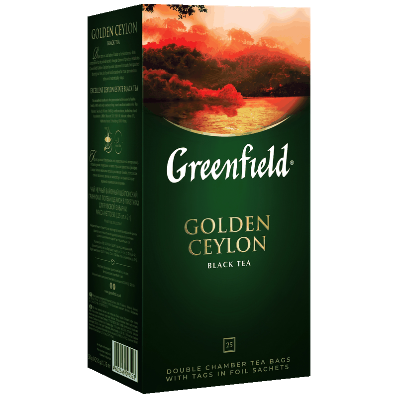 Чай Greenfield Golden Ceylon, 25 пакетиков, 50 г