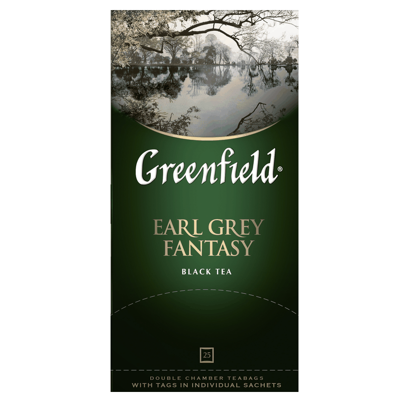 Чай Greenfield Earl Grey Fantasy черный, 25 пакетиков, 50 г