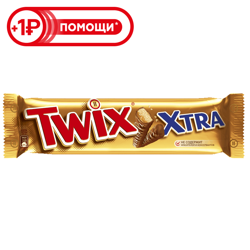 Батончик шоколадный Twix Xtra, 82 г