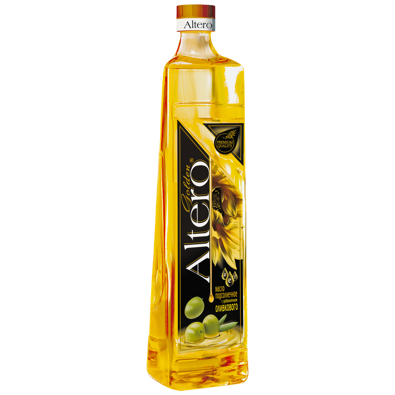 Масло подсолнечное Altero Gold, с добавлением оливкового, 0,81 л 