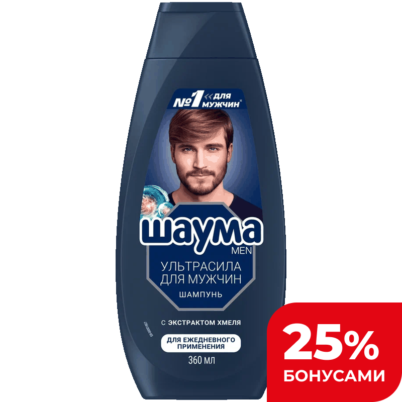Шампунь для мужчин с хмелем Шаума, 360 мл
