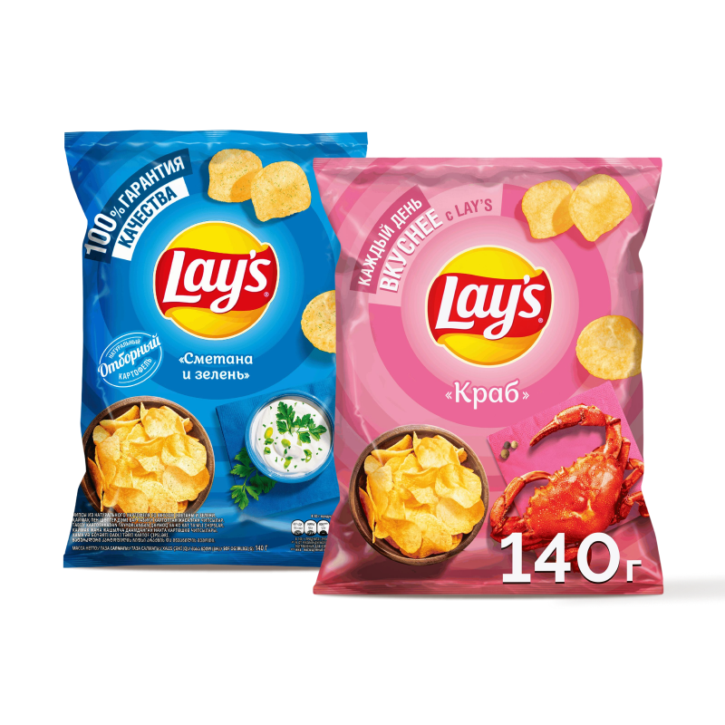 Чипсы Lays, 140 г в ассортименте