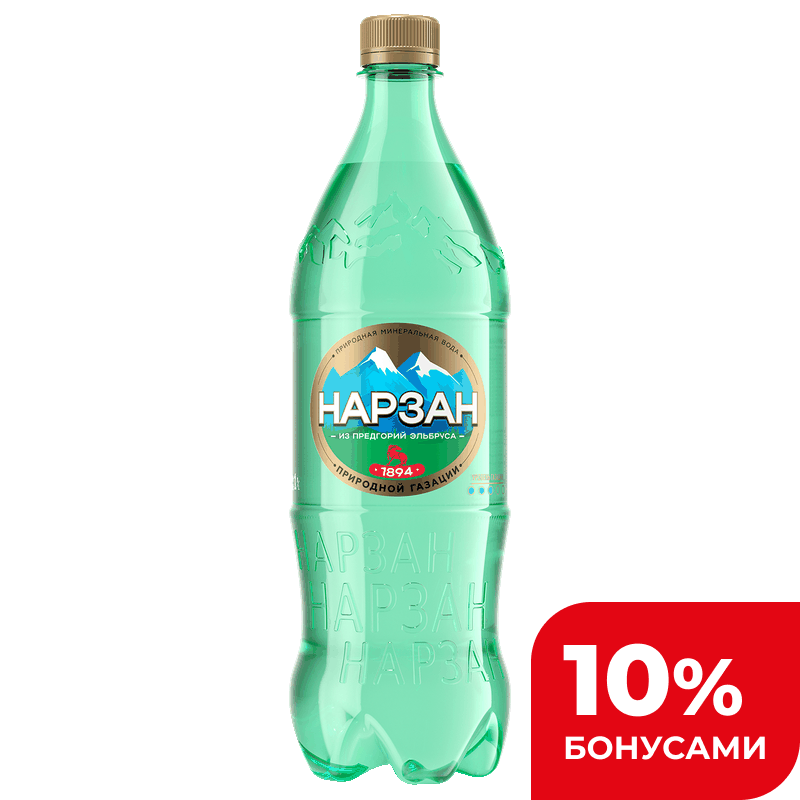 Вода Нарзан минеральная природной газации, 1 л