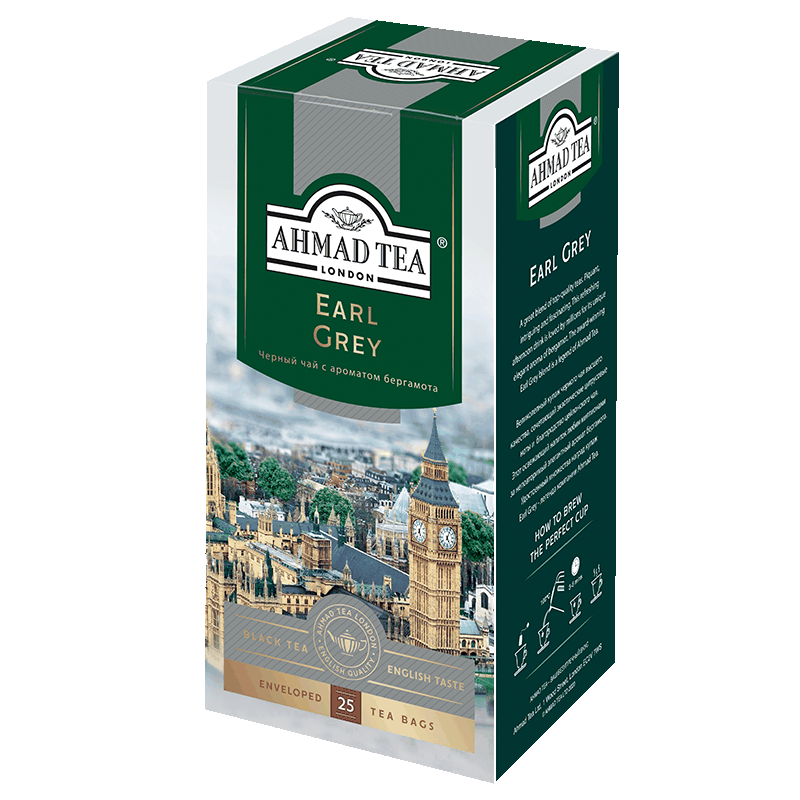 Чай Ahmad Tea Earl Grey черный 25 пакетиков, 50 г