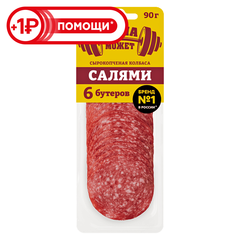Колбаса Папа может Салями сырокопченая, 90 г