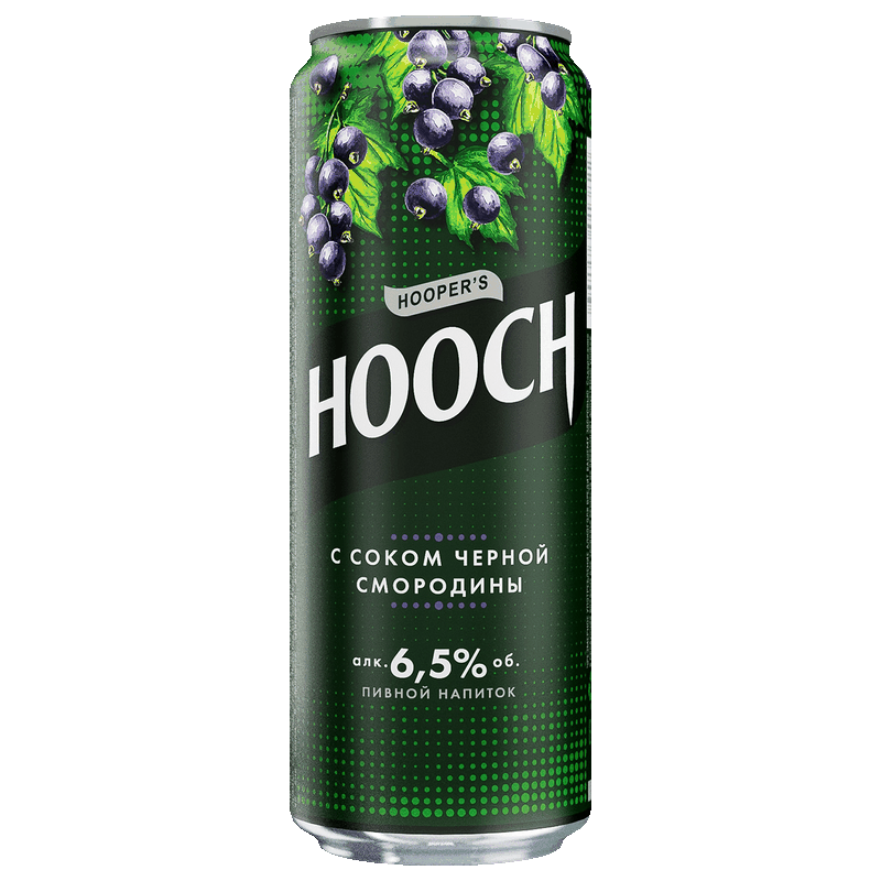 Напиток пивной Hooch Super с соком черной смородины 6,5%, 0,45 л