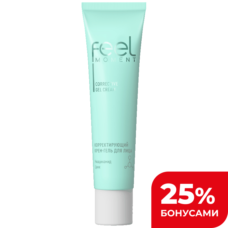 Крем-гель для лица Feel Moment корректирующий от прыщей/черных точек, 40 мл