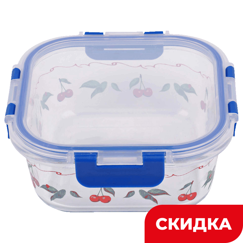 Контейнер Wellfort стекло Вишня, 800 мл