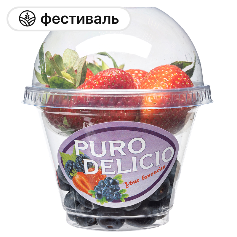 Ягодный микс из голубики и клубники мини шейкер, 150 г