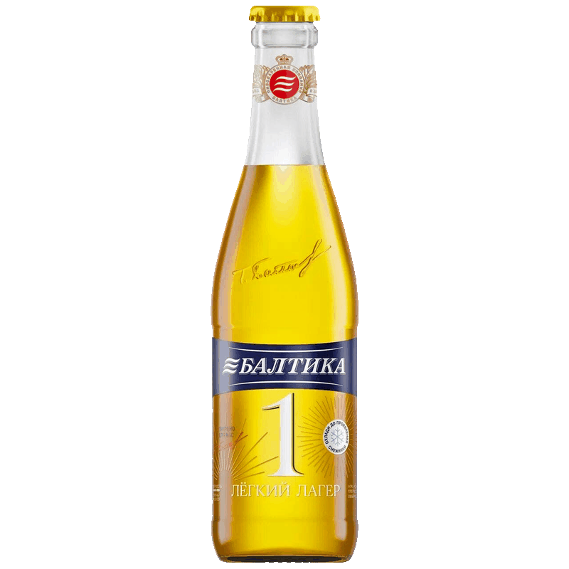 Лёгкий лагер Балтика 1 4,5%, 0,33 л