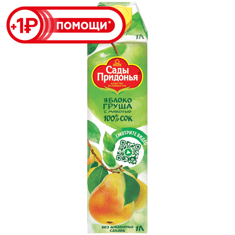Сок Сады Придонья яблоко-груша, 1 л
